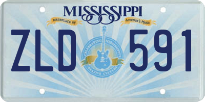 MS license plate ZLD591