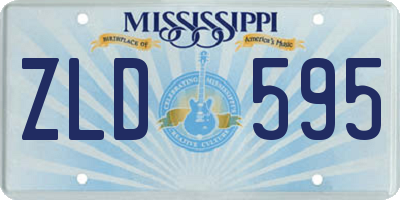 MS license plate ZLD595