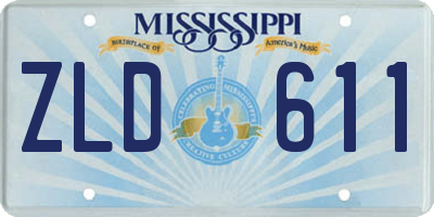 MS license plate ZLD611