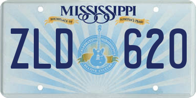 MS license plate ZLD620