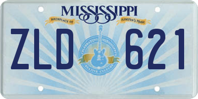 MS license plate ZLD621