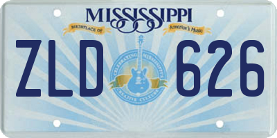 MS license plate ZLD626