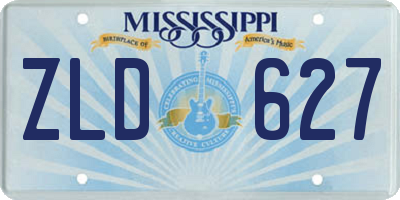 MS license plate ZLD627