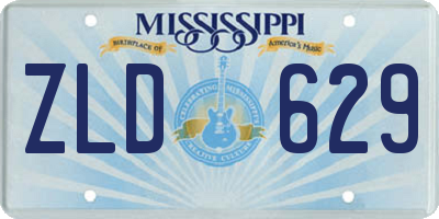 MS license plate ZLD629