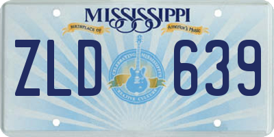 MS license plate ZLD639