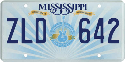 MS license plate ZLD642