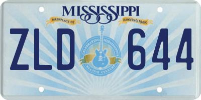 MS license plate ZLD644