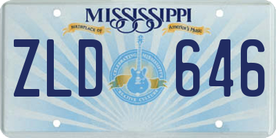 MS license plate ZLD646