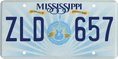 MS license plate ZLD657