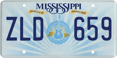 MS license plate ZLD659