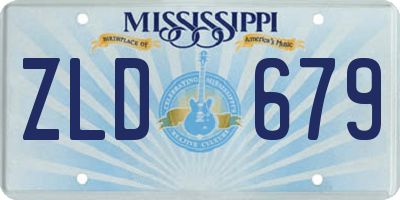 MS license plate ZLD679