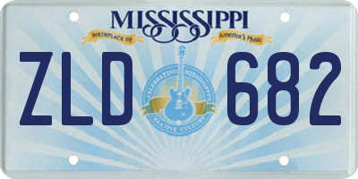 MS license plate ZLD682