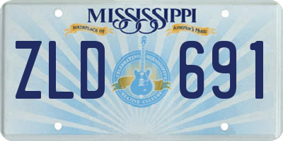 MS license plate ZLD691
