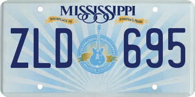 MS license plate ZLD695