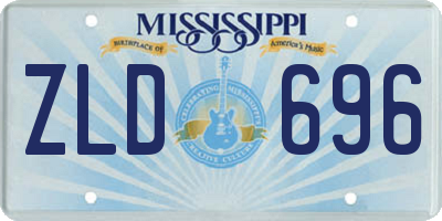 MS license plate ZLD696