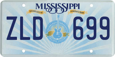MS license plate ZLD699