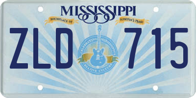 MS license plate ZLD715