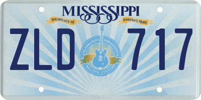 MS license plate ZLD717