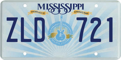 MS license plate ZLD721