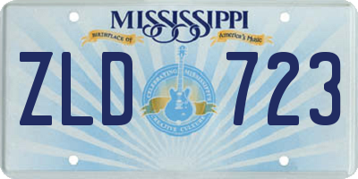 MS license plate ZLD723
