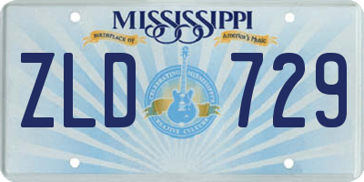 MS license plate ZLD729