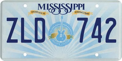 MS license plate ZLD742