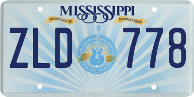 MS license plate ZLD778