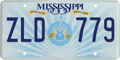 MS license plate ZLD779