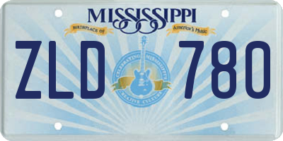 MS license plate ZLD780