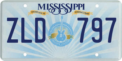 MS license plate ZLD797