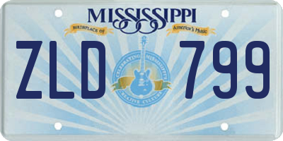 MS license plate ZLD799