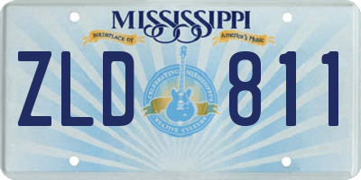 MS license plate ZLD811