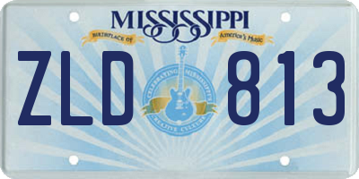 MS license plate ZLD813