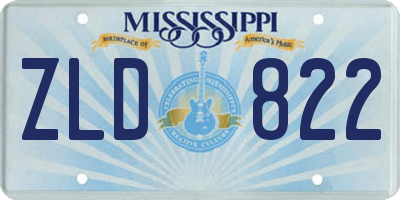 MS license plate ZLD822