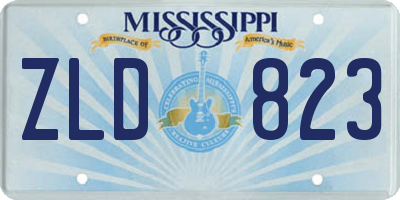 MS license plate ZLD823