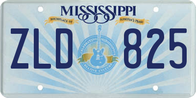 MS license plate ZLD825