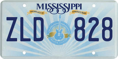MS license plate ZLD828