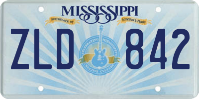 MS license plate ZLD842