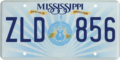 MS license plate ZLD856