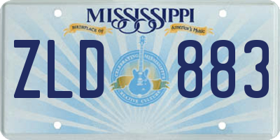 MS license plate ZLD883