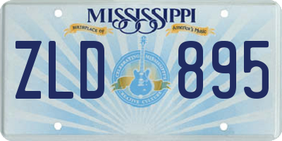 MS license plate ZLD895