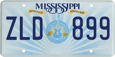 MS license plate ZLD899