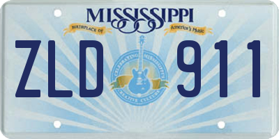 MS license plate ZLD911