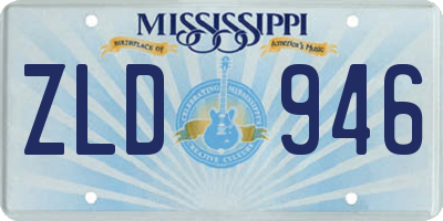 MS license plate ZLD946