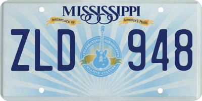 MS license plate ZLD948