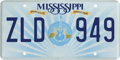 MS license plate ZLD949