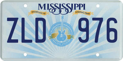 MS license plate ZLD976