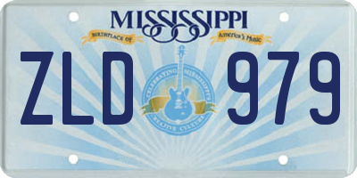 MS license plate ZLD979