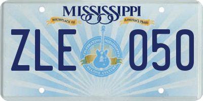 MS license plate ZLE050
