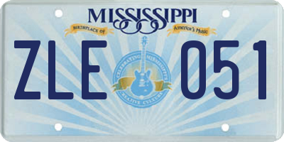 MS license plate ZLE051